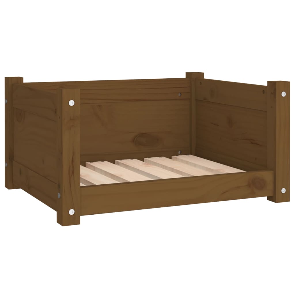 Vidaxl Dog Bed, Honey Brown, 55.5X45.5X28 Cm, Pine