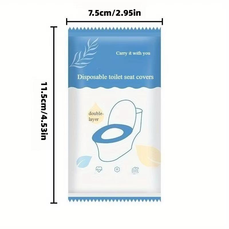100pcs Disposable Toilet Seat Covers Soft Extra Thick and Double-Layer for Home and Travel Use Individually Wrapped Hygiene Pads