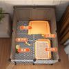 Kleiner bis mittlerer Hundekäfig für Teddy Bichon Haustierhaus mit Schlafbereich Einraum-Ein-Toiletten-Design für Welpen Herausnehmbare Schale Hundezwinger