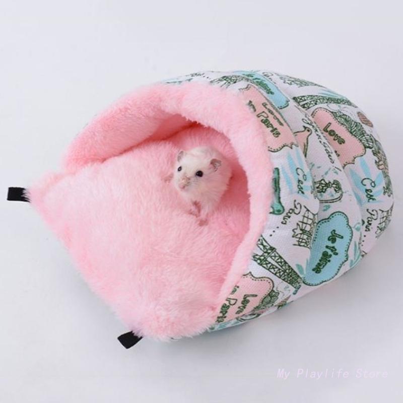 Kleintier Winterbett Haus Warm Hängematte Nest Zubehör für Hamster Meerschweinchen Igel Schlangen Spinnen Eidechsen