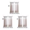 Rod Pocket Design Semi Sheer Curtain Easy Installation Wheat Embroidered Voile Drape Light Filtering for Home Decors