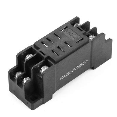 W Transparent Shell Relay LY2NJ Silver Contacts With Socket 10A 12VDC 250VAC 8 Pin Base Copper Coil JQX-13F Kit