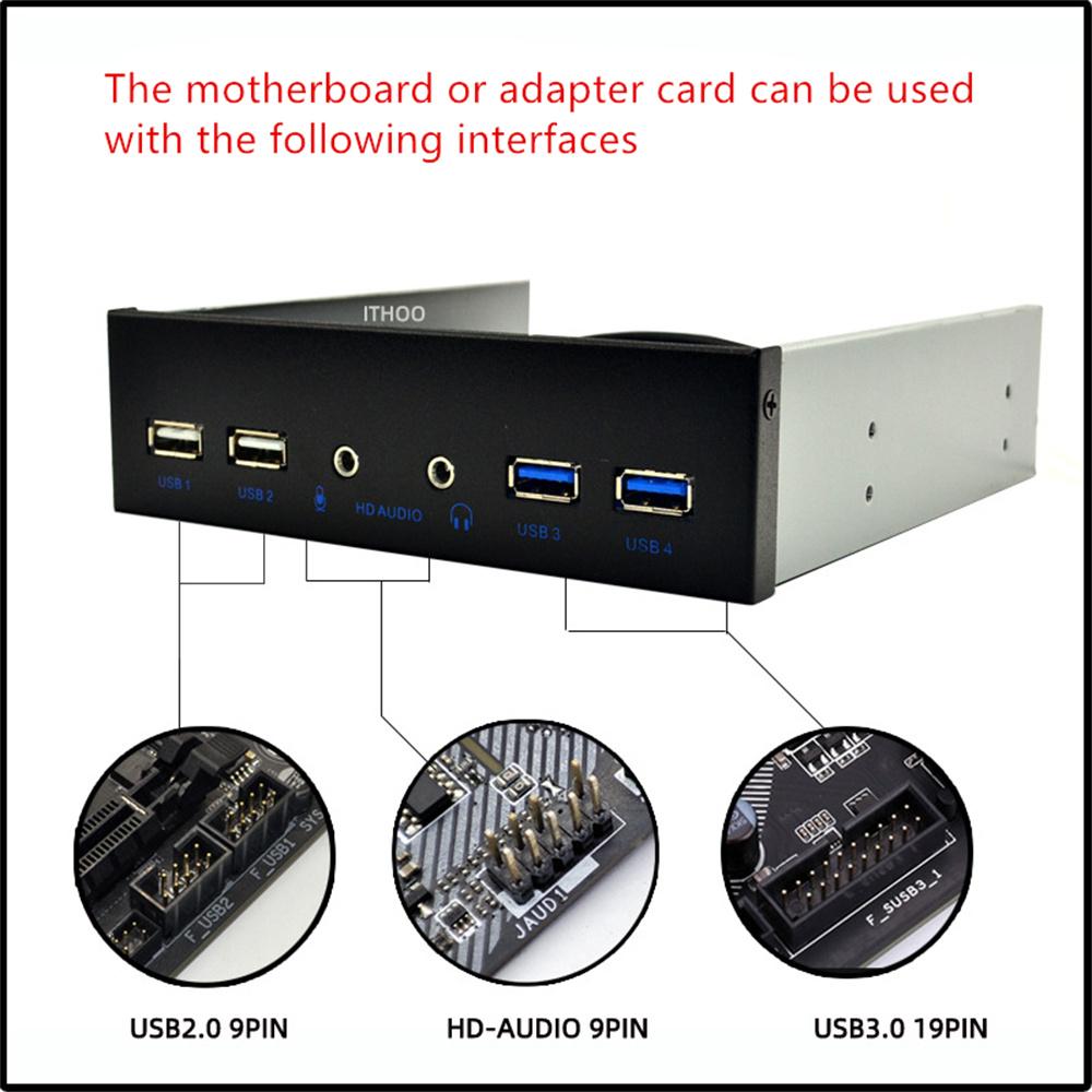 Desktop PC Case Internal Front Panel USB Hub 2 Ports Usb 3.0 And 2 Ports Usb 2.0