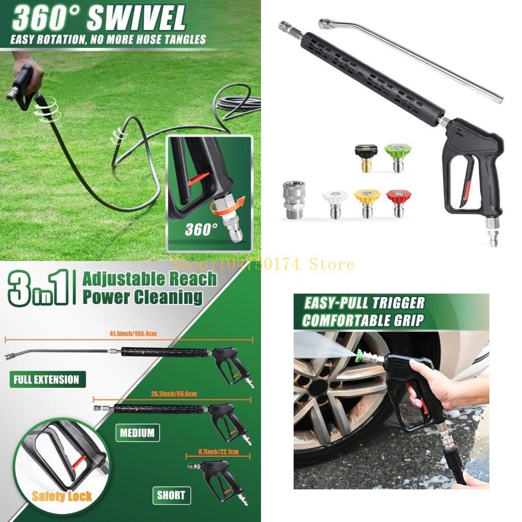 Upgraded Garden Hose Nozzle Washer Heavy Duty Metal Handheld Water Nozzle High Pressure for Watering Plant Car Washing top sale