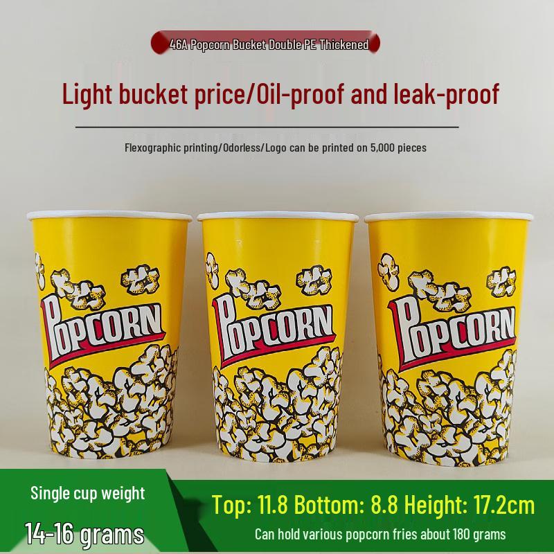 Commercial Disposable Popcorn Buckets & Cups