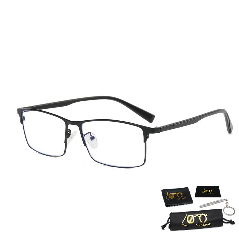 Big Titanium Glasses Frame Anti Blue Ray For Computer Work Business Spectacle Screen Protective Eyeglasses Wide155mm Light