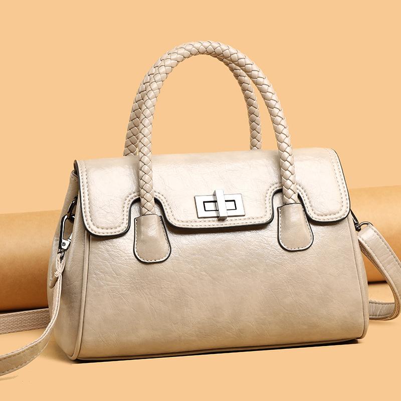 

Женская сумка Сумка ручная Большая вместимость Ретро Женская сумка Кроссбоди Женская новая Сумка на плечо Высококлассная бежевый