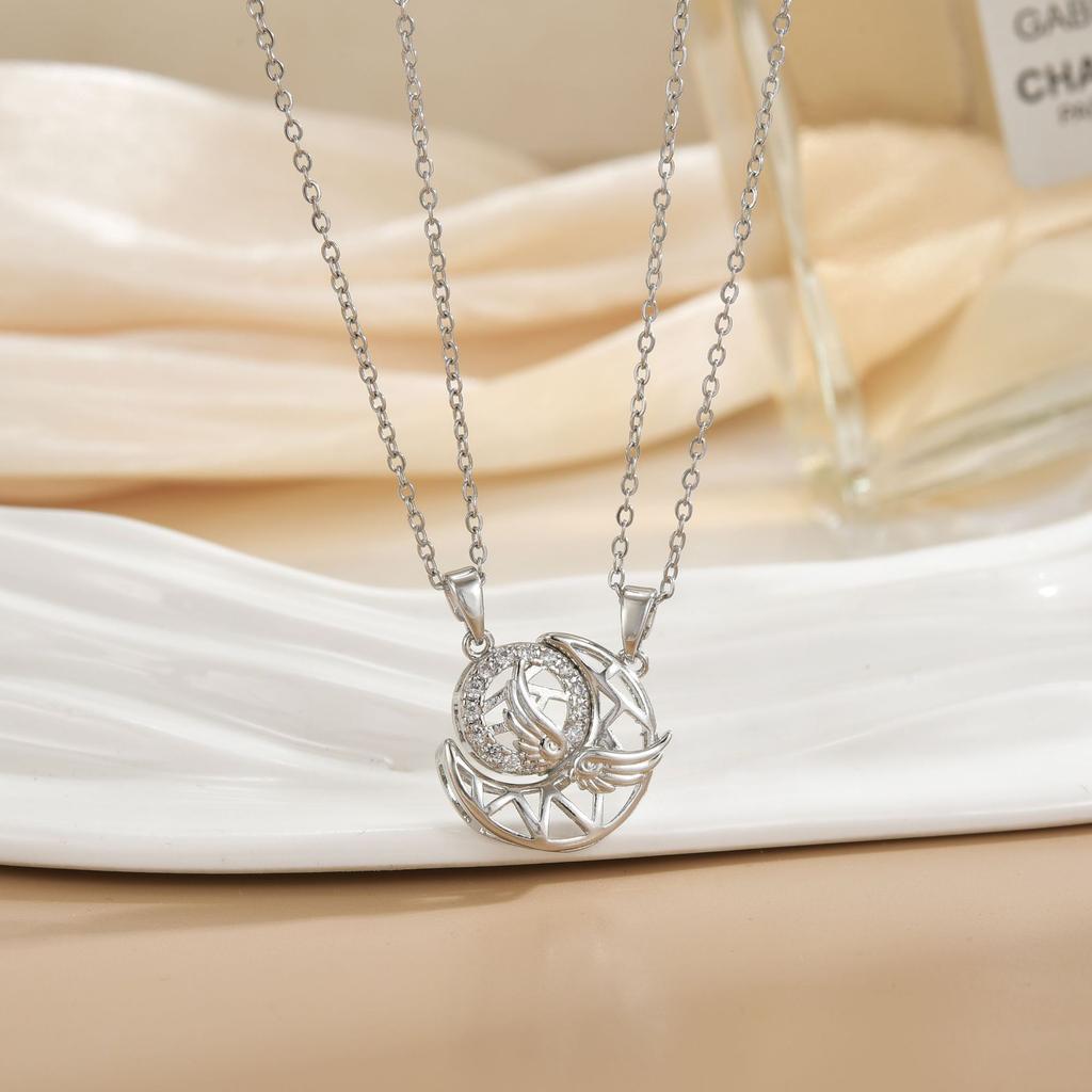 LATS Nova Corrente Magnética de Aço Inoxidável Colar de Casal Moda para Homens e Mulheres Presentes para Melhores Amigos Joias Tendência