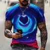 Fashion Men's T-Shirts 3d Vortex Printed Men's Clothing Street Designer Short Sleeved Loose Oversized Tshirts Daily Casual Tops