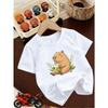 Boys Crewneck Short Sleeve T-Shirt, Campus Style Cute Cartoon Summer Print