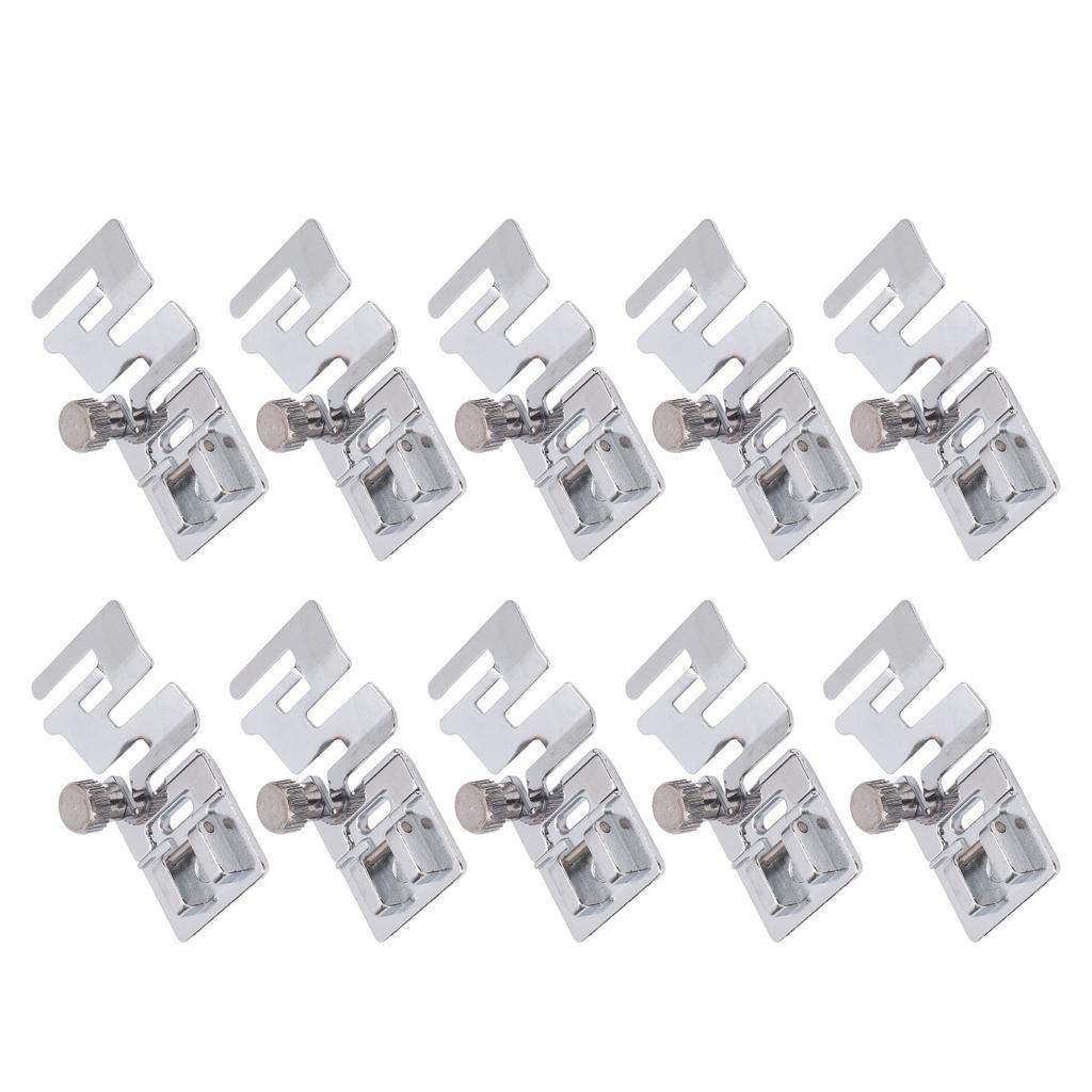 10Pcs Elastic Cord Presser Foot Stainless Steel Rustproof Accurate Size Stretch Presser Foot for Sewing Machine