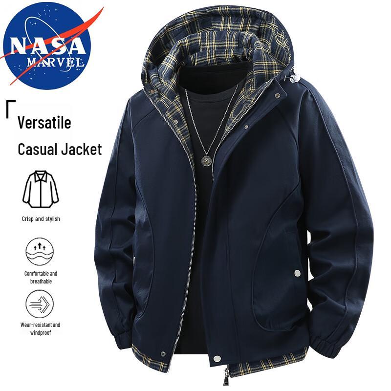 

NASA MARVEL Men s Hooded Casual Jacket 5XL