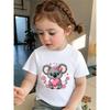 European Sizes Girls Short Sleeve T-Shirt, Soft And Comfortable Daily Wear, Suitable for Home, Outdoor And Sports Activities, Comfy And Breathable