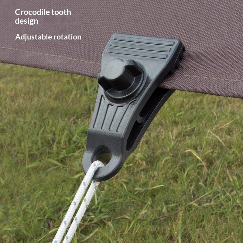 5/10Pcs Multifunctional Black Tent Clips Abs Plastic Windproof Reinforced Clamps For Canopy Rainfly Fixing Outdoor Use