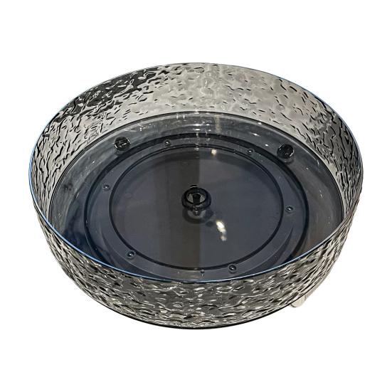 Rotating Snack Tray for Coffee Table 360-degree Spinning Fruit Nut Serving Platter Deep Edge Large Capacity Space-Saving Candy Holder