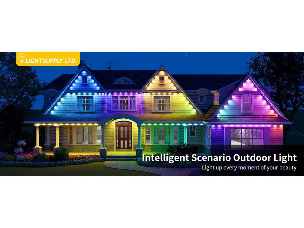 Smart Bluetooth Neon Strip Outdoor Wall Light - Color-Changing PVC Atmosphere Lighting