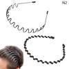 Non-Slip Black Metal Waved Style Sports Hairband Durable Men Women Unisex Hair Band Casual Adult Headwear Boy  Gift