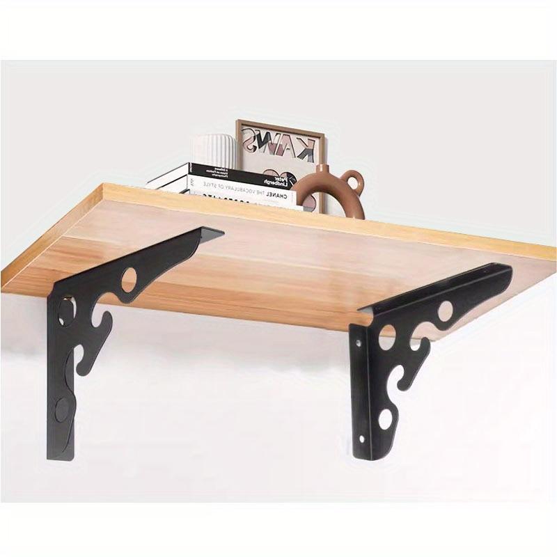 4ks Trojúhelníková policejní konzole Podpěra lavice a stolu Nástěnná Vysoce zatížitelná Pevná konzole Trojúhelníková konzole 90 stupňů se šrouby Dva způsoby použití