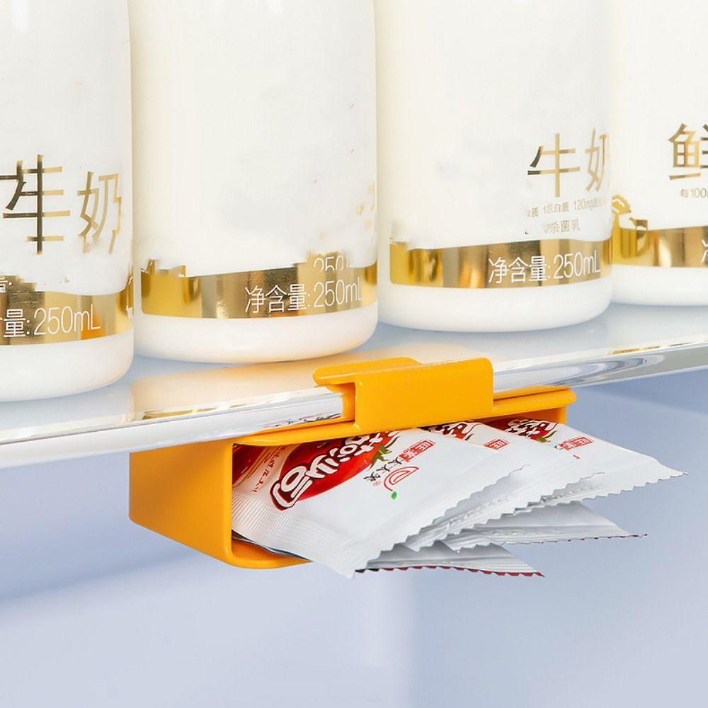 

Save Space Refrigerator Side Door Storage Box Wall Mounted Sauce Bags Holder For Refrigerator