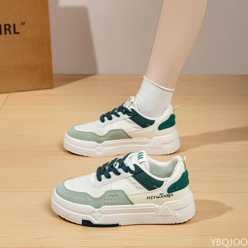 Fashion women's new versatile casual shoes round toe flat bottom anti slip simple comfortable wear-resistant thick soled women's shoes
