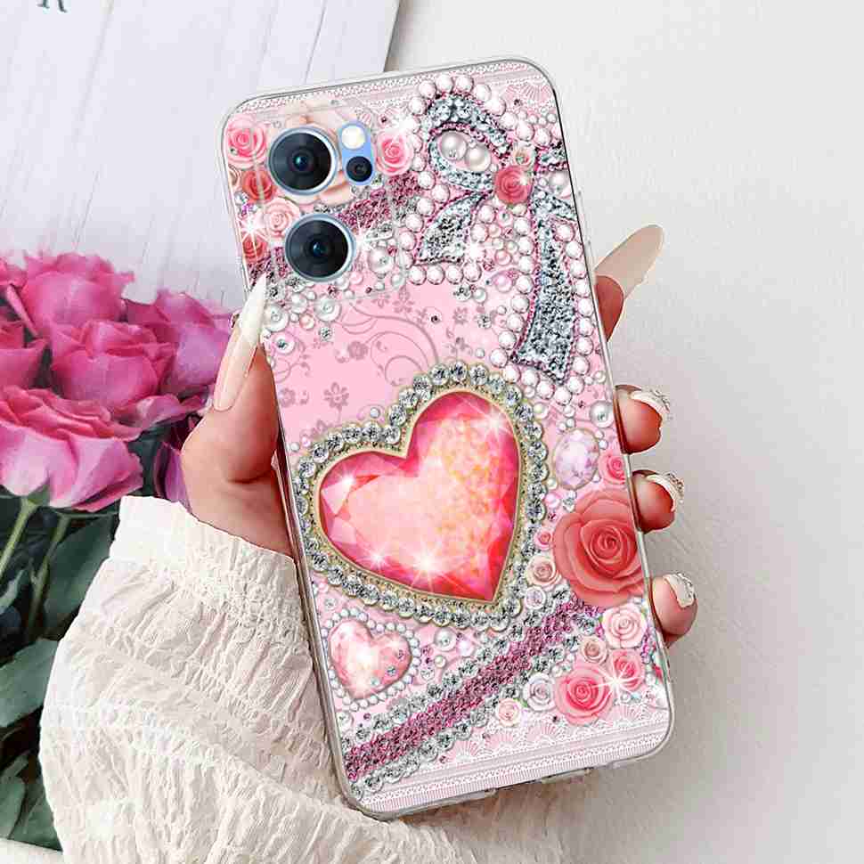 For Oppo Reno7 5G Casing Cute Cat Flower Painted Cover Soft Fundas Phone Case For Oppo Find X5 FindX5 Lite Reno 7 5G Back Cover