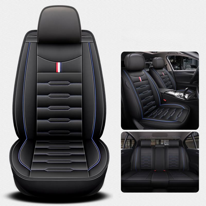 

5- Seater Full Seat Universal Car Seat Cover, Breathable and Waterproof Faux Leather Automotive Seat Covers for Cars SUV Sedan