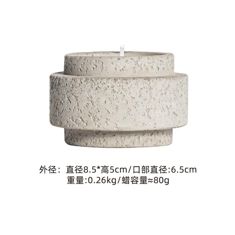 Nordic Simple Matte Cement Candle Holder Home Aromatherapy Candle Cup Diy Candle Holder Ornaments Wax Container Home Decoration