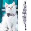 Pet Collar Bowtie Cat Plaid Adjustable Tuxedo Collar Cats Small Dogs British Gentleman Style Soft Breathable Weddings Birthdays Decroation