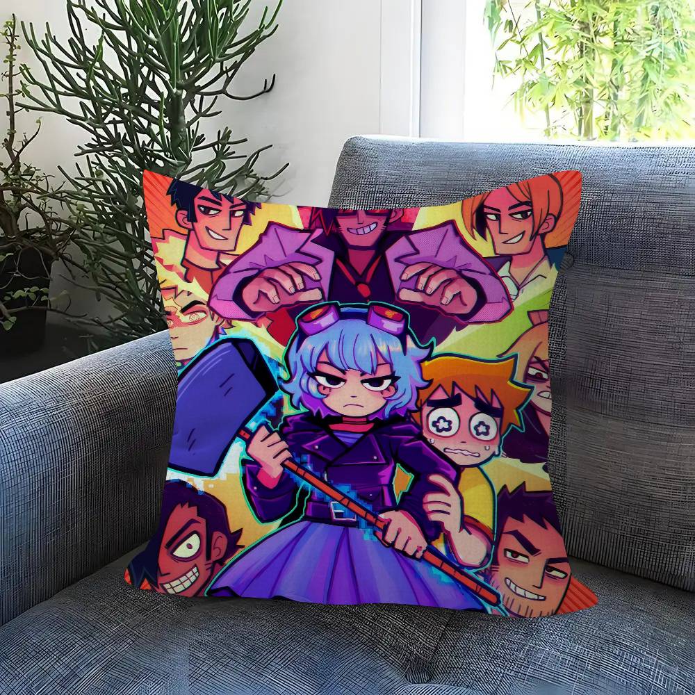 Pillowcase toon Gift Cushion Cover Bedroom Home Sofa Chair Seat Decor pillow case Vintage Movie Scott Pilgrim VS The World