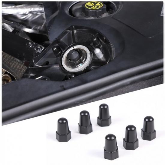 Black Rear Strut Shock Tower Covers Screws For Corvette C8 -25