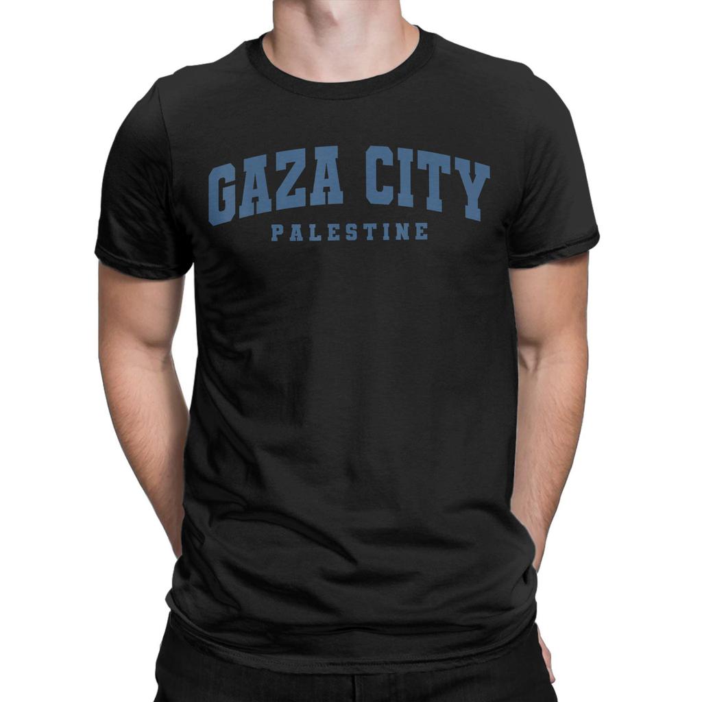 Gaza City Palestine Urban T Shirt Summer Hipster T Shirts Men 100 Cotton Crewneck Oversized Tees Short Sleeve Y2K Funny Tshirt