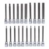 20 Piece 3 8 Inch Drive Extra Long Hex Bit Socket Set Metric 3 12mm SAE 1 8 7 16 Inch Hex Socket Set for Machinery