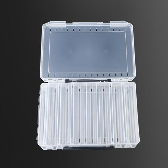 10/14/16 Grids Takle Box Fiske lokkebeholder med håndtak Gjennomsiktig design Multi-rom Kompakt størrelse bærbar fiskeagn oppbevaringsveske