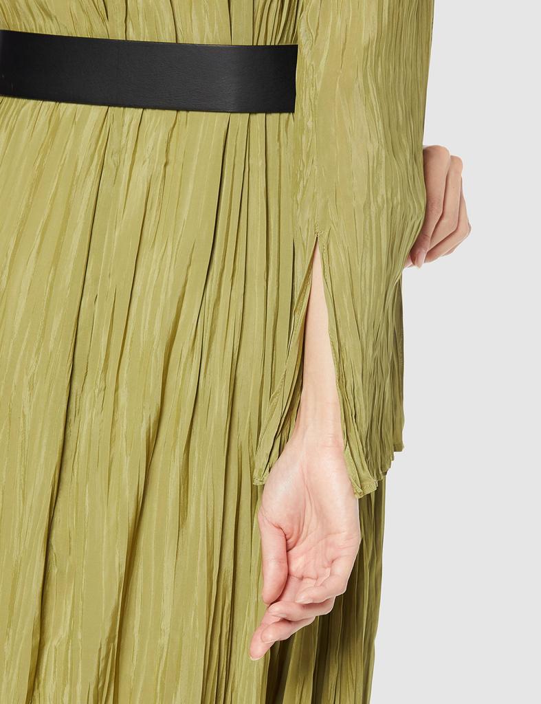 Emi Belt Set Pleated Flare Dress 13WFO224058 OLV 1 Women's