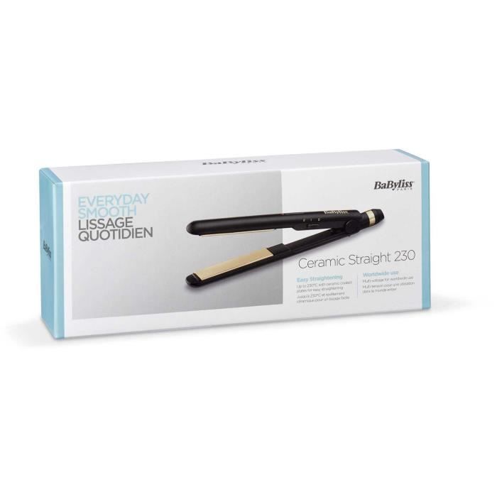 Hair Straightener - BaByliss - ST089E Straight 230 - Ceramic Plates and Multi-Voltage