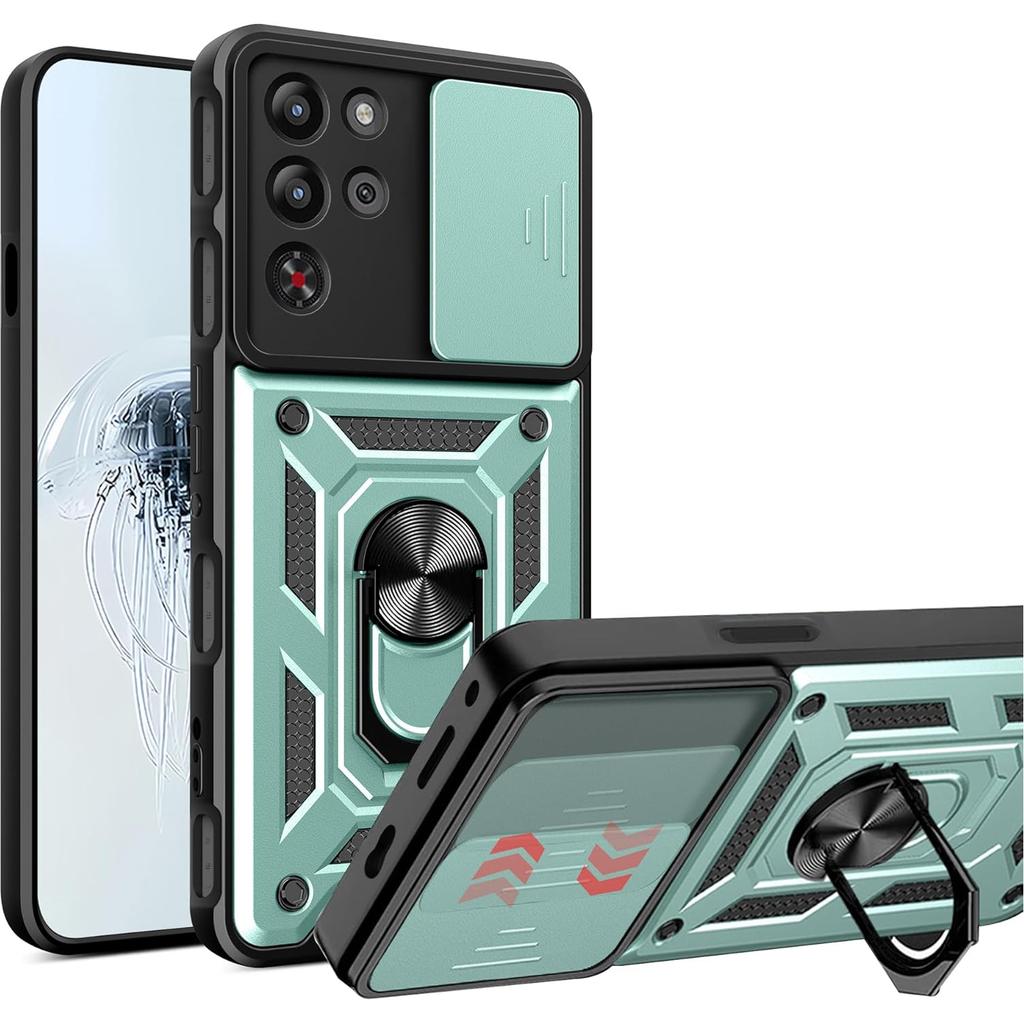 Armor Phone Case For ZTE Red Magic 10S Pro Redmagic 10 Pro 5G Cover Lens Protection Ring Magnetic Stand Holder Coque Fundas Capa