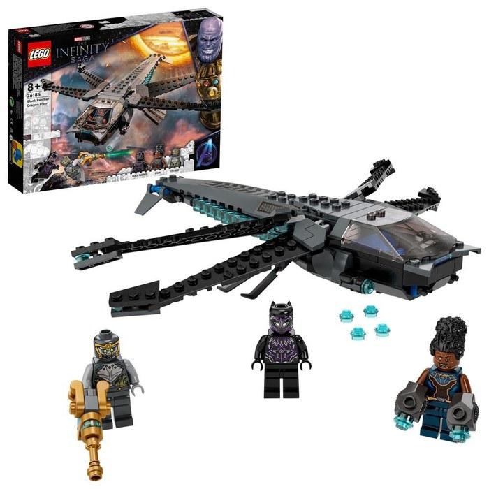 LEGO Super Heroes Black Panther Dragon Flyer 76186 Toy Block Airplane Superhero Comic Boy 8+