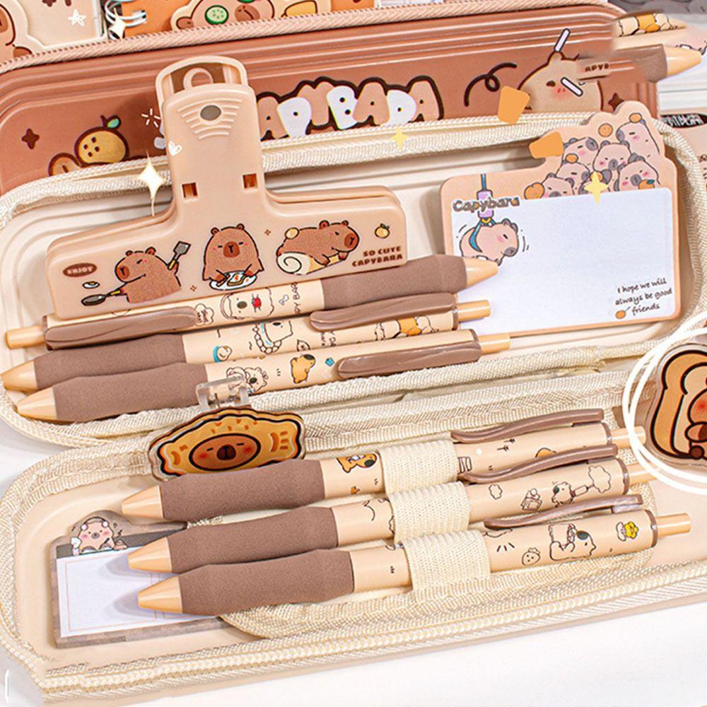 Waterproof Capibala Pencil Case Funny Stationery Storage Bag Cute Capybara Pen Bag  Student Gift