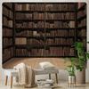 Vintage Library Bookshelf Tapestry Office Living Room Decoration Home Wall Tapestry