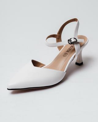 Stiletto Mules Aiformaria 9341 36 White Leather