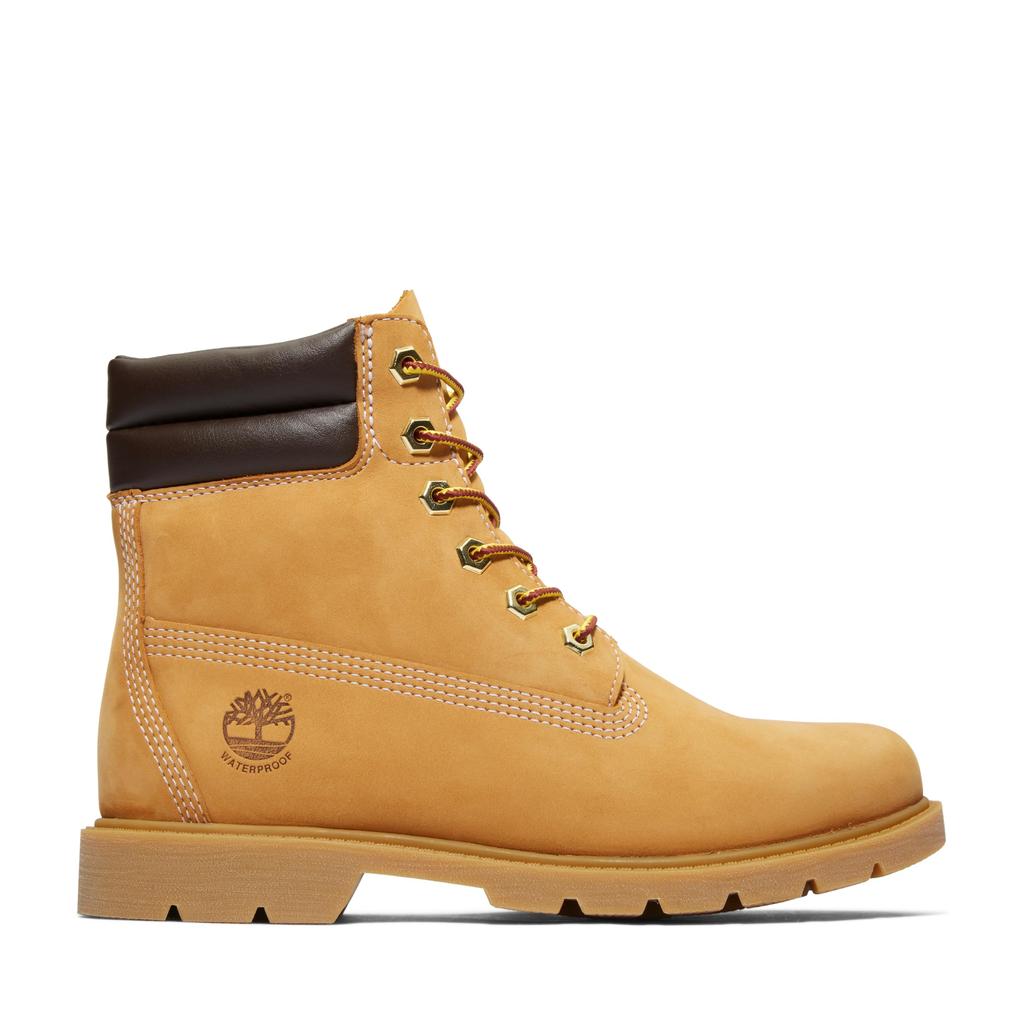 Timberland Linden Wood Waterproof Size Size 6-inch Lace-Up Boots, Women's, Wheat, 7.0 (TB1A161G2311), 24.0cm