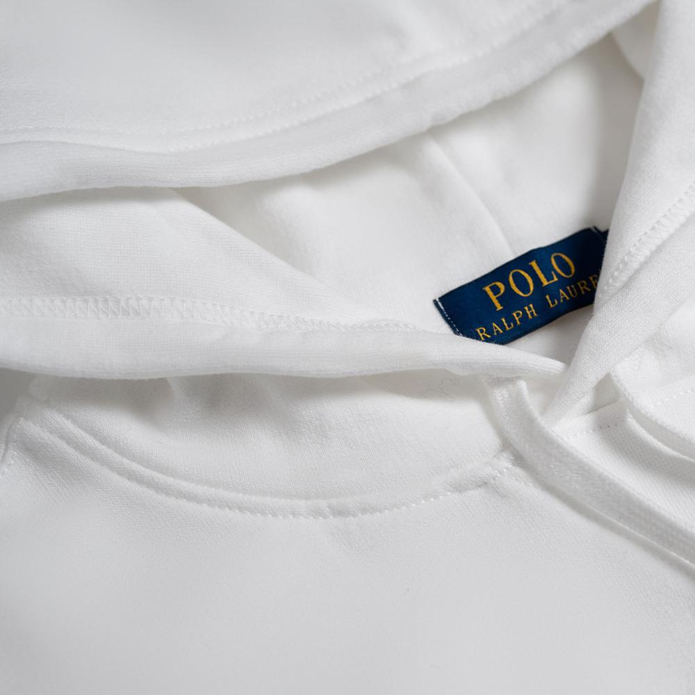 Polo Ralph Lauren Big Pony Logo Embroidered Hooded Fleece Long Sleeve Sweatshirt Men Sweatshirt White 710790622-005