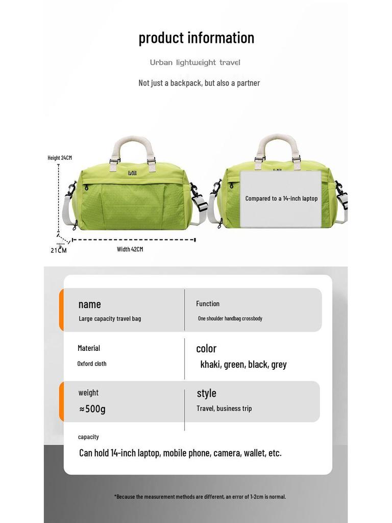 Unisex Reisetasche: Modisches Gepäck mit großem Fassungsvermögen und Trocken-/Nassfach, leicht und vielseitig für kurze Reisen