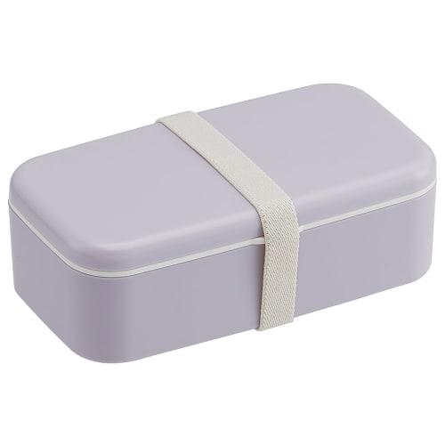 Skater PLB6HB Biomass Bento Box with Chopsticks, 600ml Capacity, Lunch Belt Included, Dishwasher and Microwave Safe, Made in Japan, Sepia Lavender