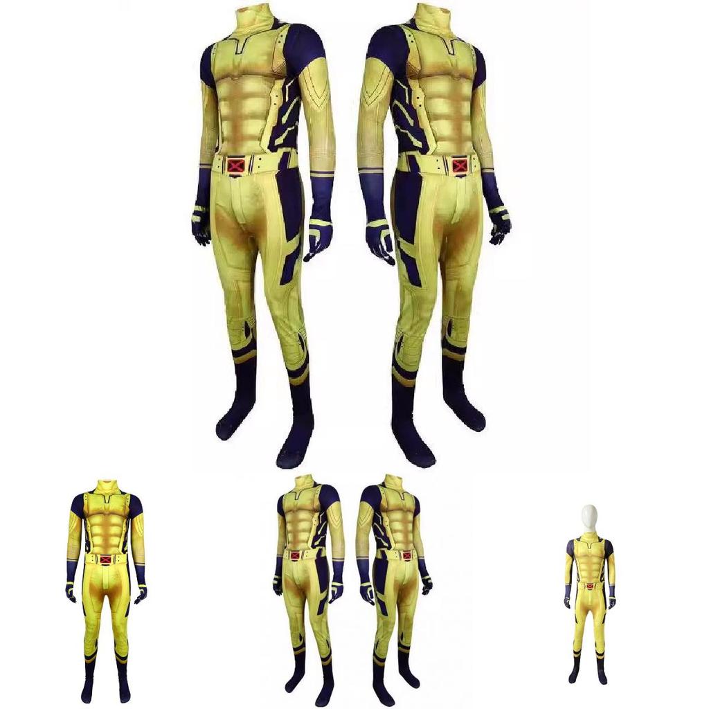 Wolverine Children Halloween Outfit With Lycra Fabric And Superhero Theme