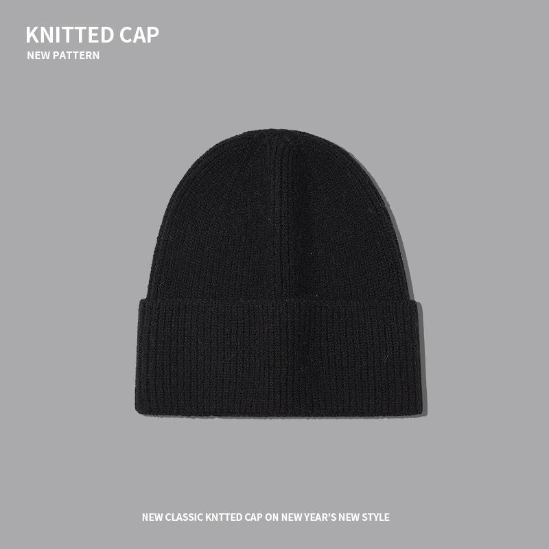 Jasna deska dzianinowa czapka męska jesienno-zimowa duży obwód głowy czapka na głowę chroniąca przed zimnem ciepła ochrona uszu pokaż twarz mała wełniana czapka damska