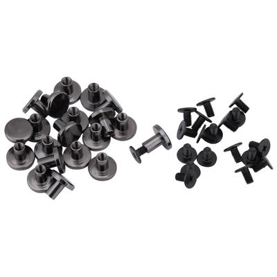 20 set Pirinç Düz Kafa Kemer Kayışı Perçin Vida Bagaj Deri El Sanatları için (8mm)