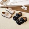 Girls' Princess Bow Leather Shoes - Soft Sole, Fashionable & Versatile for Spring/Autumn 2026