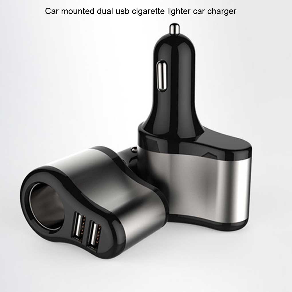 Ładowarka Samochodowa DC 12V 24V Podwójne Gniazdo 2 Porty USB Adapter Gniazda Zasilania Zapalniczki Samochodowej