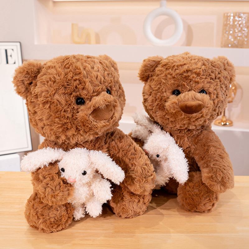 Niedlicher Umarmungs-Hase Teddybär Puppe Plüschtier Bärenumarmungs-Bär Puppe Kinder Beruhigungspuppe